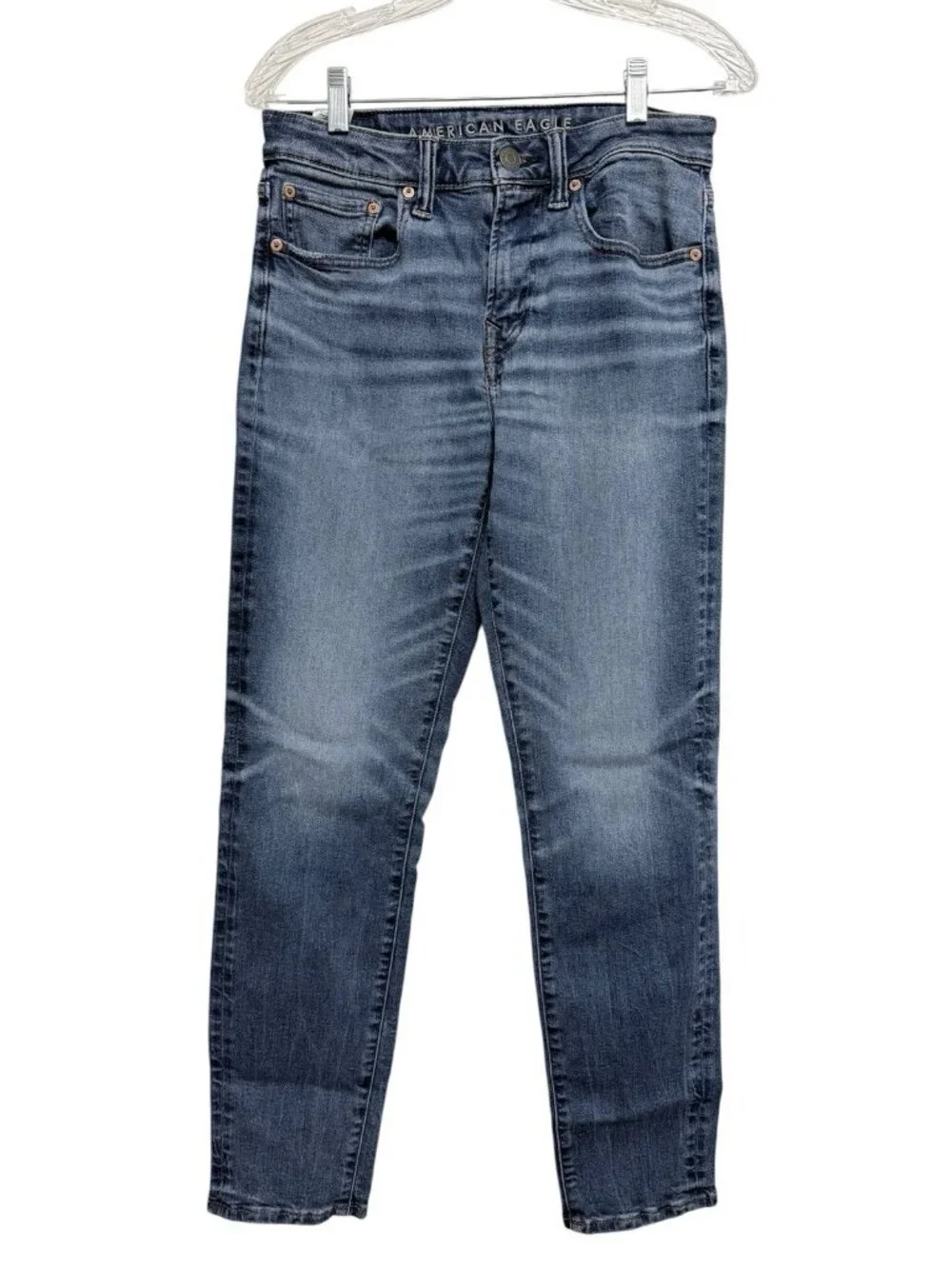 American Eagle Jeans Mens 28x30 Blue Athletic Skinny Medium Wash Modern Tapered